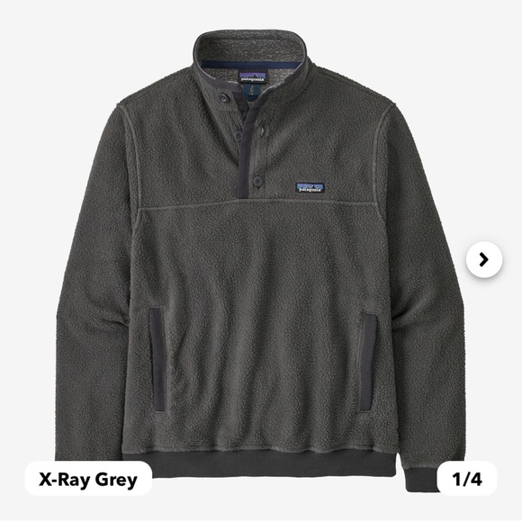 Patagonia Gray and Navy Shearling Button P/O - Style : 26140 - Picture 1 of 9